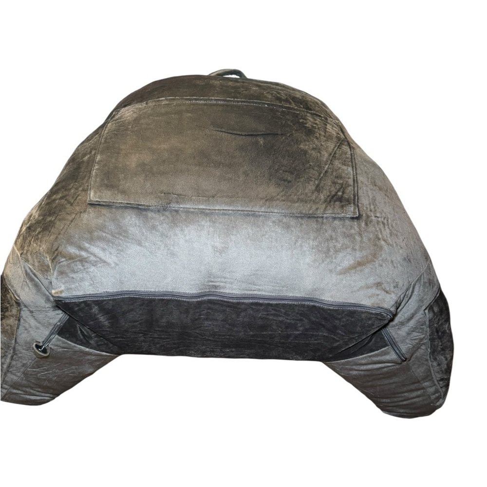 Nestl Gray Plush Backrest Pillow - Picture 3 of 3